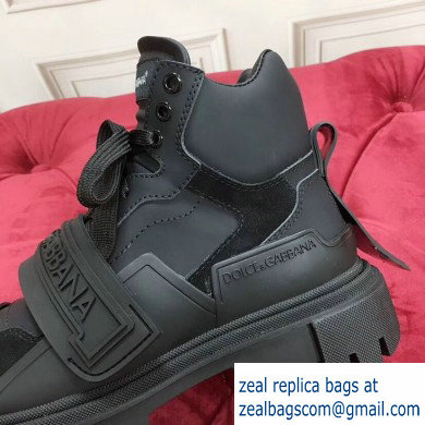 Dolce  &  Gabbana High-top Sneakers Black With Logo 2019